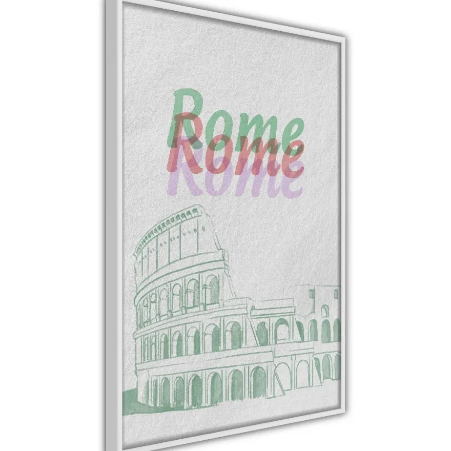 Juliste Artgeist Rome in Watercolours, kehyksillä, eri kokoja