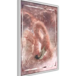 Juliste Artgeist Space Flamingo, kehyksillä, eri kokoja