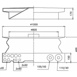 Kaapelikaivo Optolife Ø1000/800x450mm, muovikannella