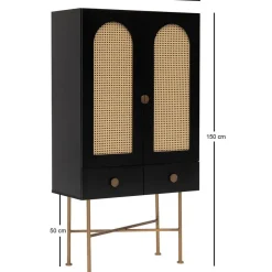 Kaappi Linento Furniture Cliff 150 musta