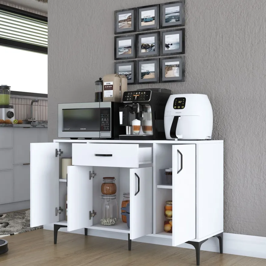 Kaappi Linento Furniture JE136, valkoinen