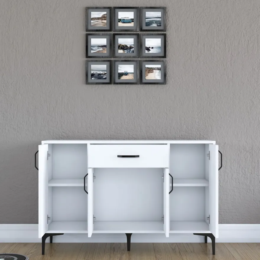 Kaappi Linento Furniture JE136, valkoinen
