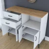 Kaappi Linento Furniture JE206-3898, 120x98.6cm, ruskea/valkoinen