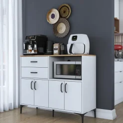 Kaappi Linento Furniture JE206-3898, 120x98.6cm, ruskea/valkoinen