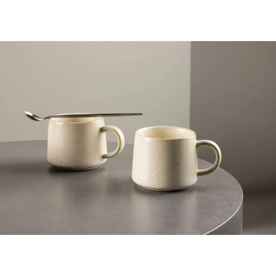 Kahvikuppi Venture Home Active, ø9cm, beige/musta