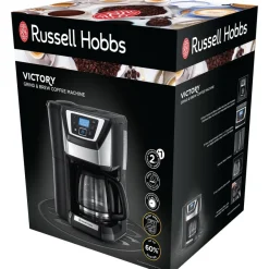 Kahvinkeitin Russell Hobbs kahvimyllyllä Chester Grind & Brew 22000-56, musta/teräs