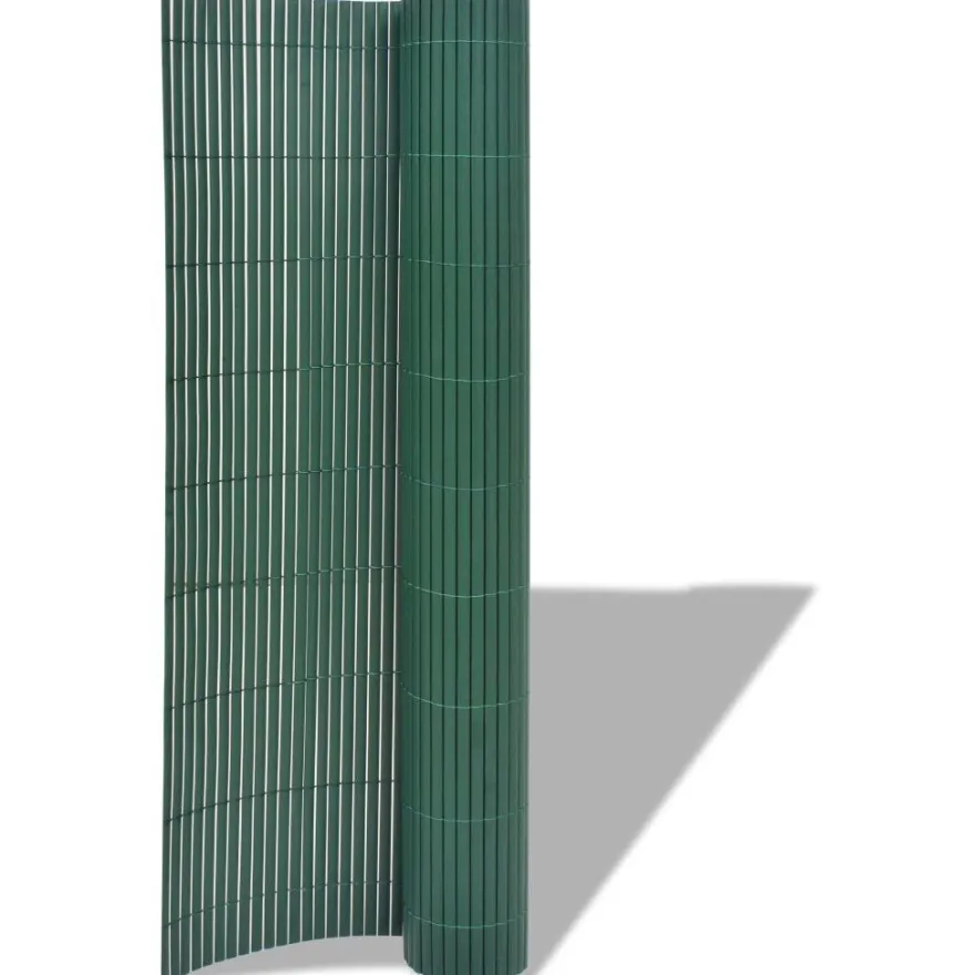 Kaksipuolinen puutarha-aita, PVC, 90x300cm, vihreä