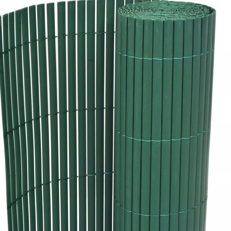 Kaksipuolinen puutarha-aita, PVC, 90x300cm, vihreä