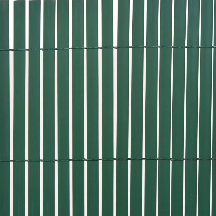 Kaksipuolinen puutarha-aita, PVC, 90x300cm, vihreä