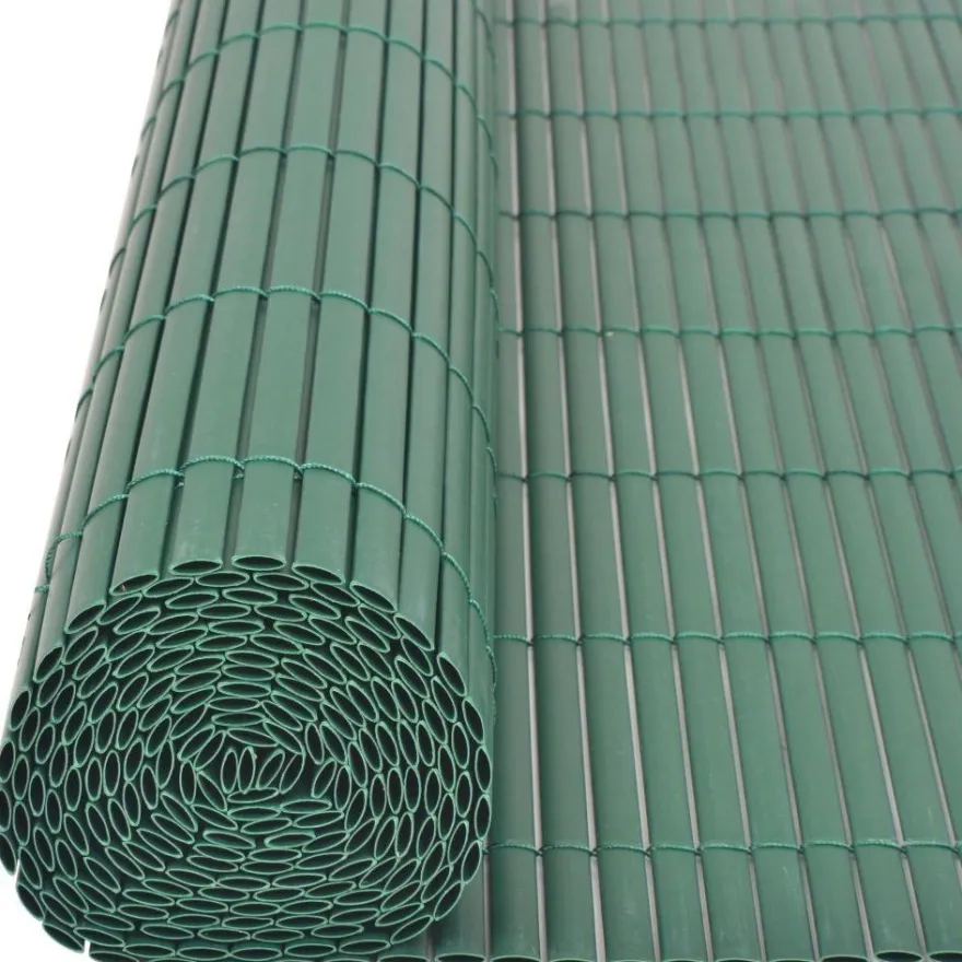 Kaksipuolinen puutarha-aita, PVC, 90x300cm, vihreä