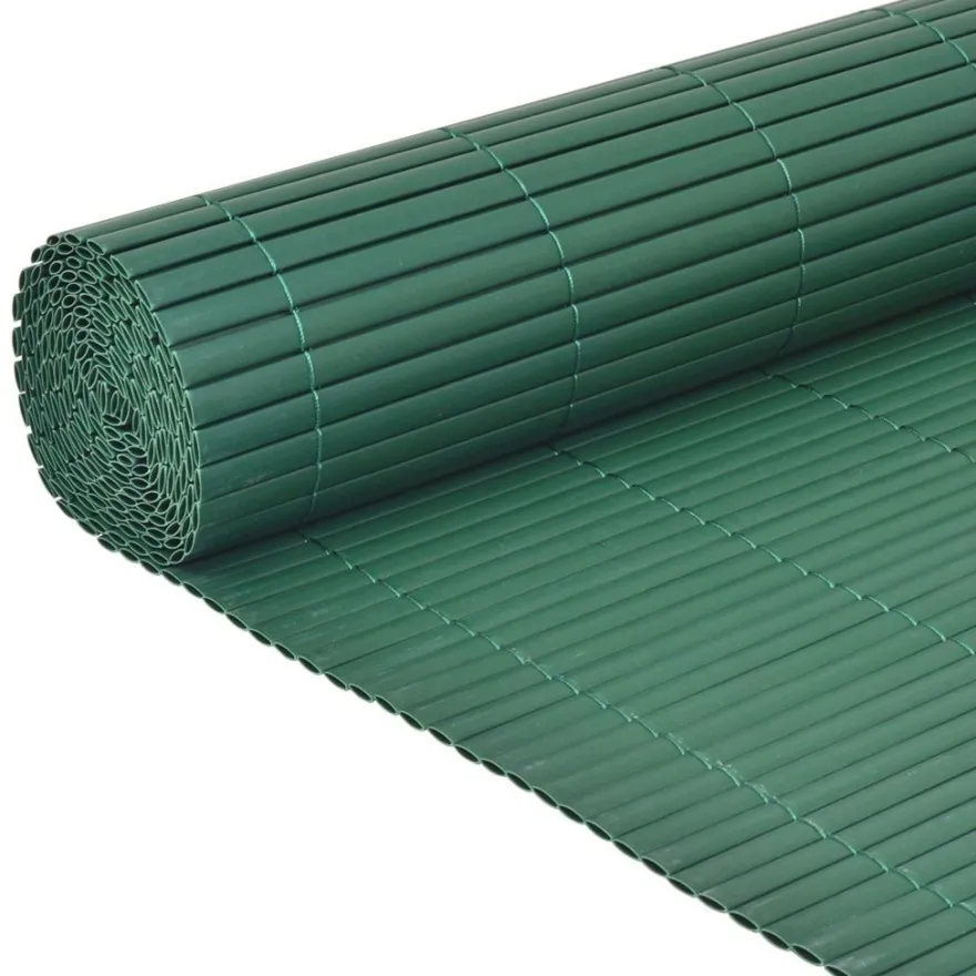 Kaksipuolinen puutarha-aita, PVC, 90x300cm, vihreä