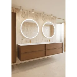 Kaksoisallaskaappi kaksoisaltaalla Hietakari Casa H07, 1980x457x500 mm, valkoinen Corian-allas, eri värejä