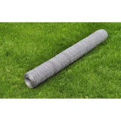 Kanaverkko, galvanoitu, PVC pinnoitteella, silmäkoko 36mm, 25x0.75m, hopea