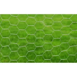 Kanaverkko, galvanoitu, PVC pinnoitteella, silmäkoko 36mm, 25x1m, hopea