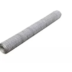 Kanaverkko, galvanoitu, PVC pinnoitteella, silmäkoko 36mm, 25x1m, hopea