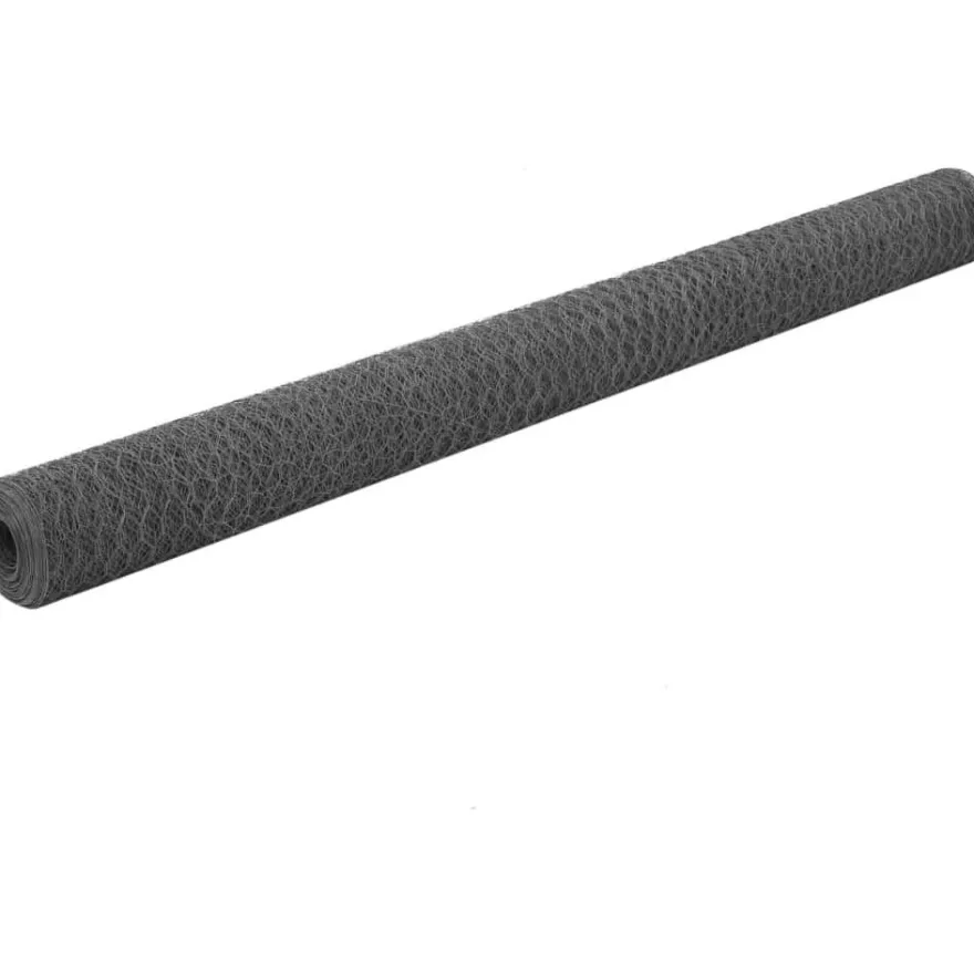 Kanaverkko teräs PVC pinnoitteella, silmäkoko 25mm, 25x1.5m, harmaa