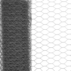 Kanaverkko teräs PVC pinnoitteella, silmäkoko 25mm, 25x1.5m, harmaa
