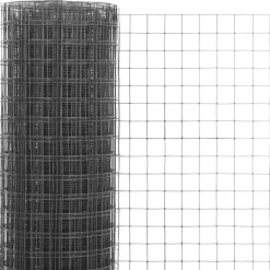 Kanaverkko 25x25mm, galvanoitu teräs, 25x1.5m, harmaa