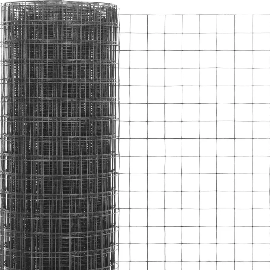 Kanaverkko 25x25mm, galvanoitu teräs, 25x1.5m, harmaa