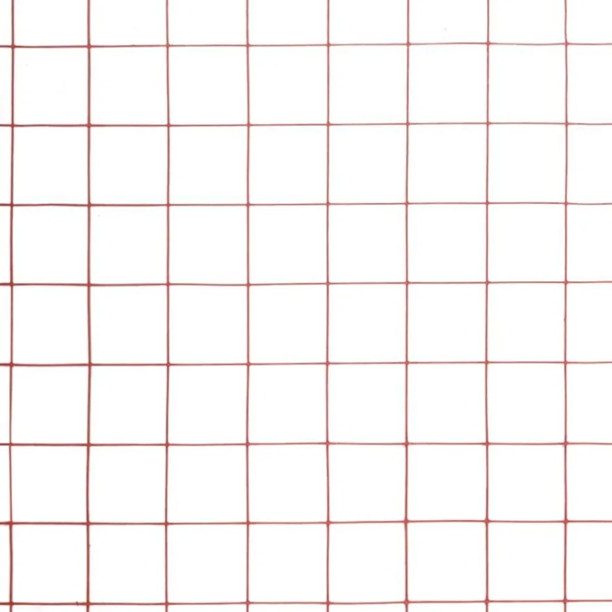 Kanaverkko 19x19mm, teräs, PVC pinnoitteella, 10x1m, punainen