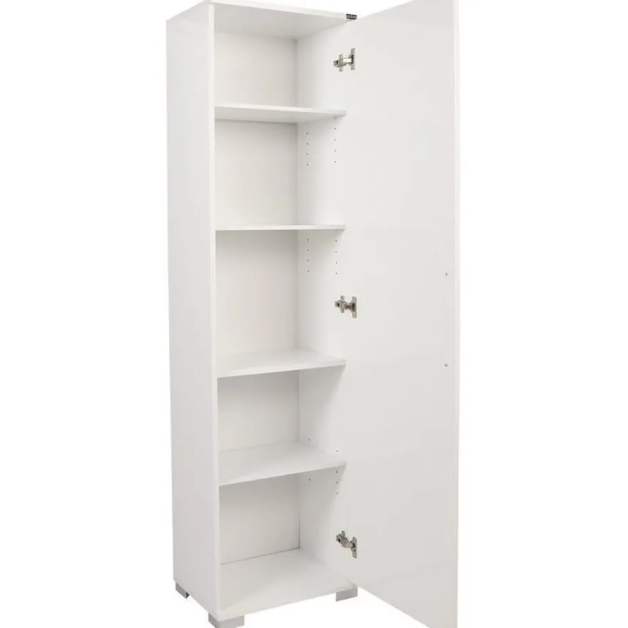 Kapea kaappi Linento Furniture ADR-405-PP-1, 45x169cm, valkoinen