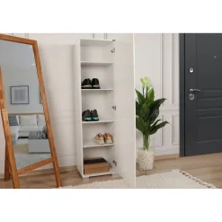 Kapea kaappi Linento Furniture ADR-405-PP-1, 45x169cm, valkoinen