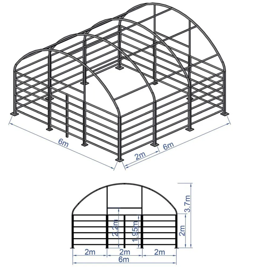 Karjateltta Ranch Farmer, 6x6x3.7m, 900g, harmaa