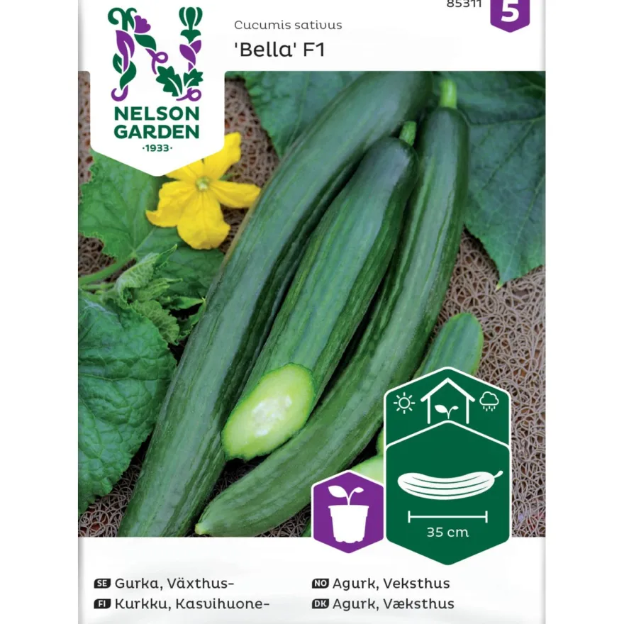 Kasvihuonekurkku Nelson Garden Bella F1, siemenet