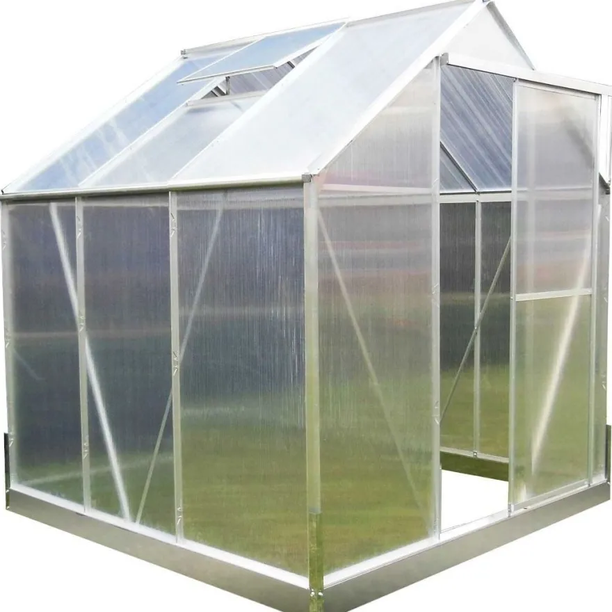 Kasvihuone Lykke, 4,8 m², muovi, hopea
