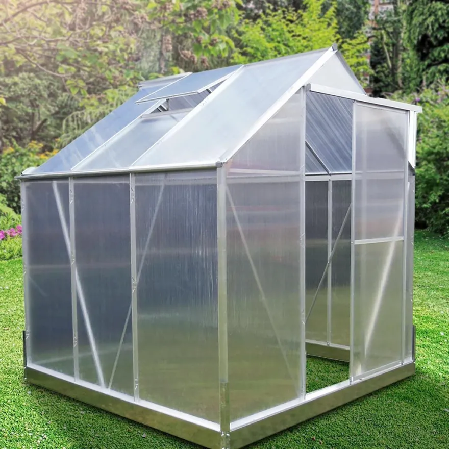 Kasvihuone Lykke, 4,8 m², muovi, hopea