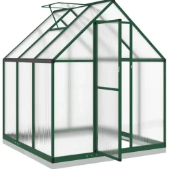 Kasvihuone pohjarungolla, alumiini, eri kokoja ja värejä (33965)