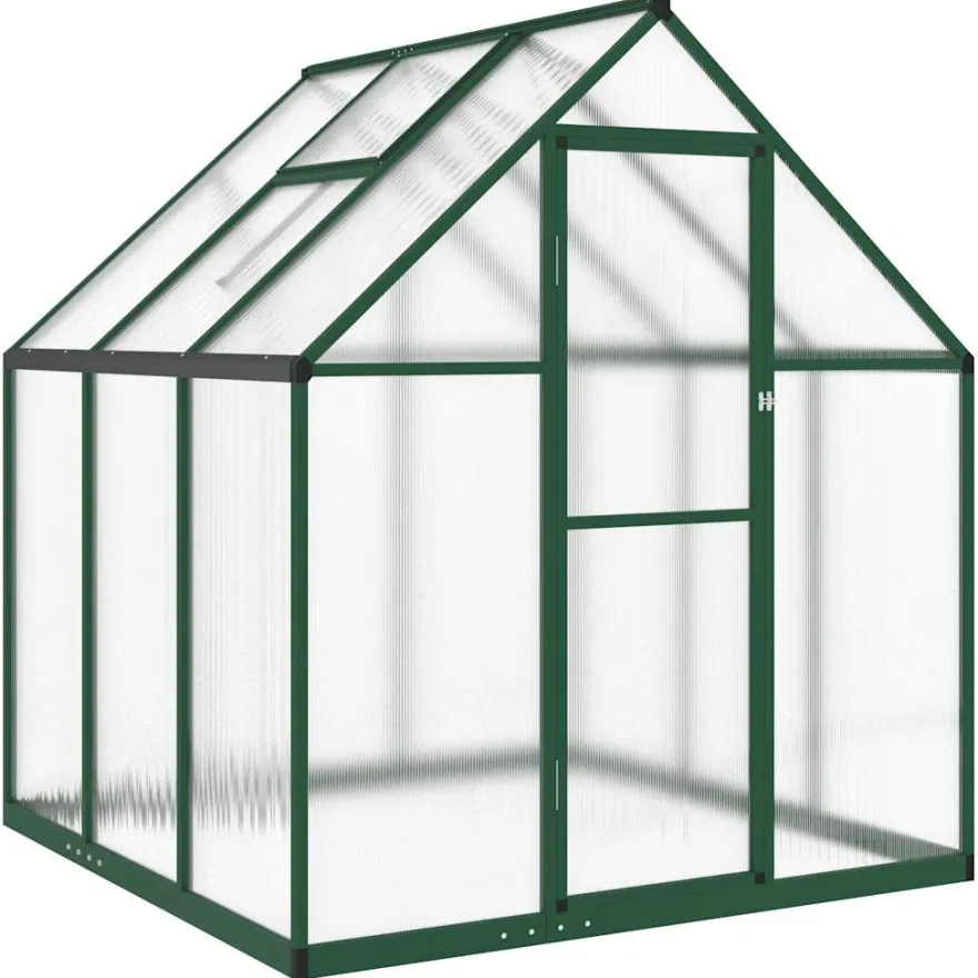 Kasvihuone pohjarungolla, alumiini, eri kokoja ja värejä (33965)
