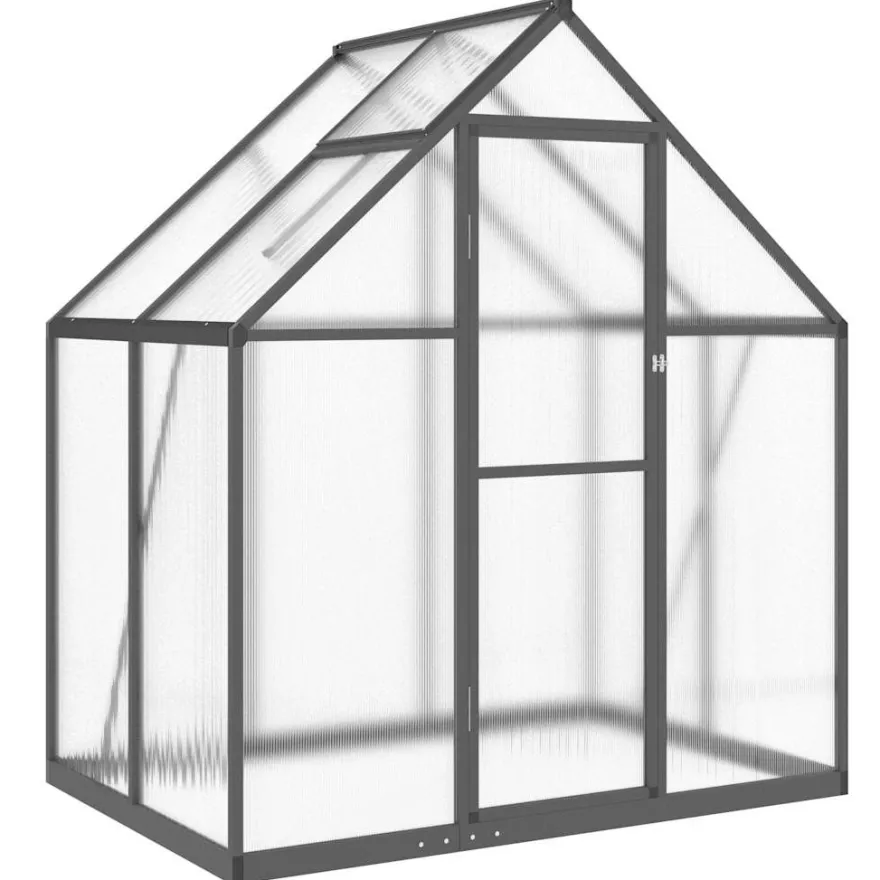 Kasvihuone pohjarungolla, alumiini, eri kokoja ja värejä (33965)