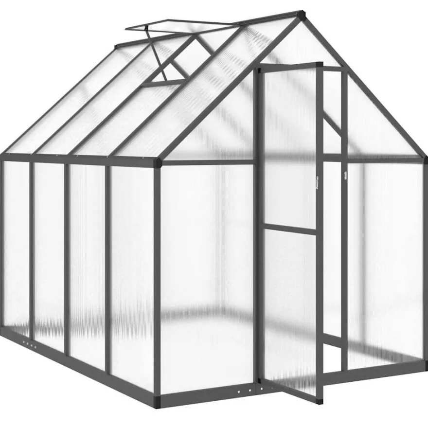 Kasvihuone pohjarungolla, alumiini, eri kokoja ja värejä (33965)
