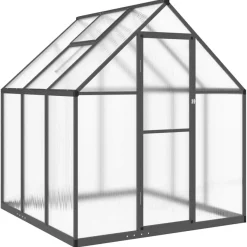 Kasvihuone pohjarungolla, alumiini, eri kokoja ja värejä (33965)