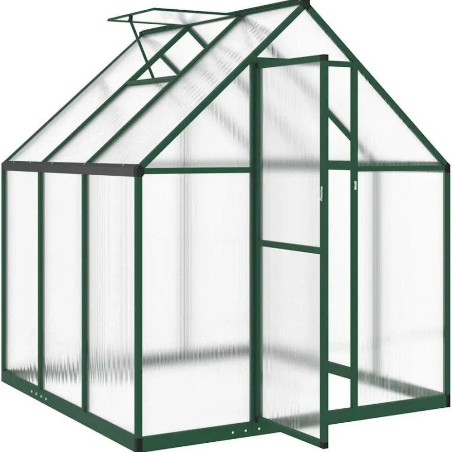Kasvihuone pohjarungolla, alumiini, eri kokoja ja värejä (33965)