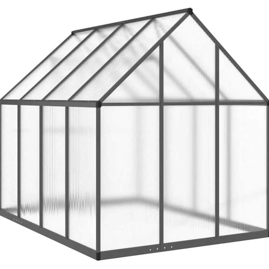Kasvihuone pohjarungolla, alumiini, eri kokoja ja värejä (33965)