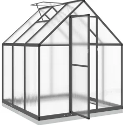 Kasvihuone pohjarungolla, alumiini, eri kokoja ja värejä (33965)