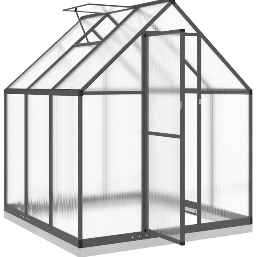 Kasvihuone pohjarungolla, alumiini, eri kokoja ja värejä (33965)