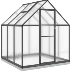 Kasvihuone pohjarungolla, alumiini, eri kokoja ja värejä (33965)