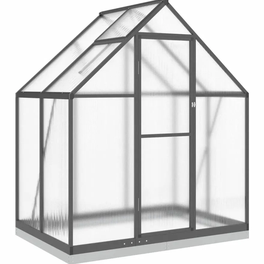 Kasvihuone pohjarungolla, alumiini, eri kokoja ja värejä (33965)