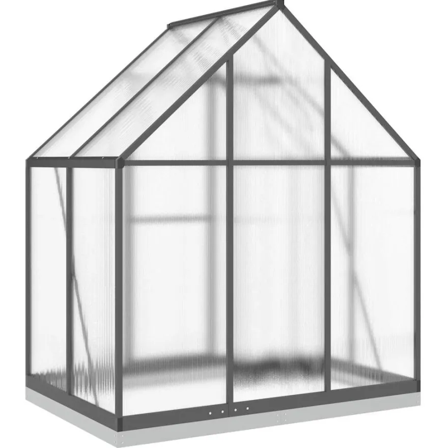 Kasvihuone pohjarungolla, alumiini, eri kokoja ja värejä (33965)