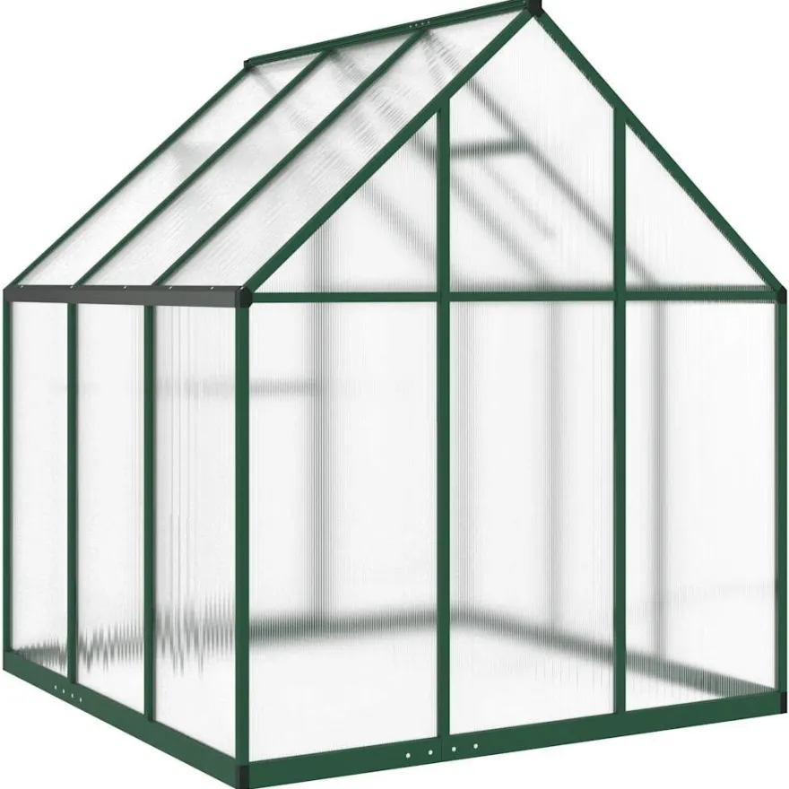 Kasvihuone pohjarungolla, alumiini, eri kokoja ja värejä (33965)