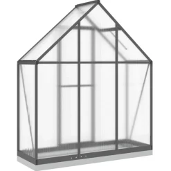 Kasvihuone pohjarungolla, alumiini, eri kokoja ja värejä (33965)