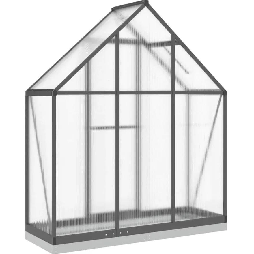 Kasvihuone pohjarungolla, alumiini, eri kokoja ja värejä (33965)