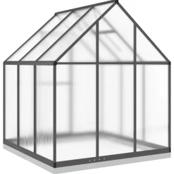 Kasvihuone pohjarungolla, alumiini, eri kokoja ja värejä (33965)