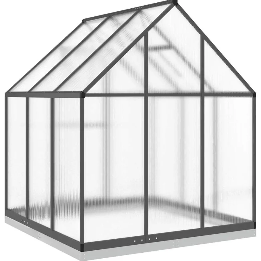 Kasvihuone pohjarungolla, alumiini, eri kokoja ja värejä (33965)