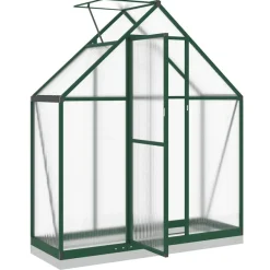 Kasvihuone pohjarungolla, alumiini, eri kokoja ja värejä (33965)