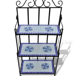 Kasvihylly mosaiikkikuvio sininen ja valkoinen