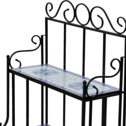 Kasvihylly mosaiikkikuvio sininen ja valkoinen